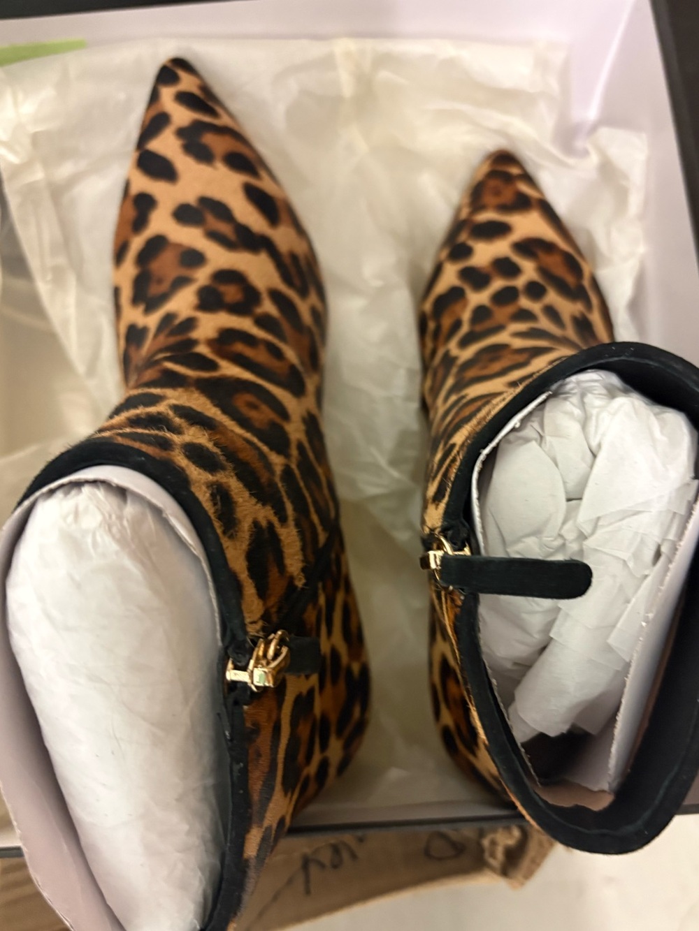 J. Crew Pointed Kitten Heel Sadie Boots in Calf Hair. Size 9. New.